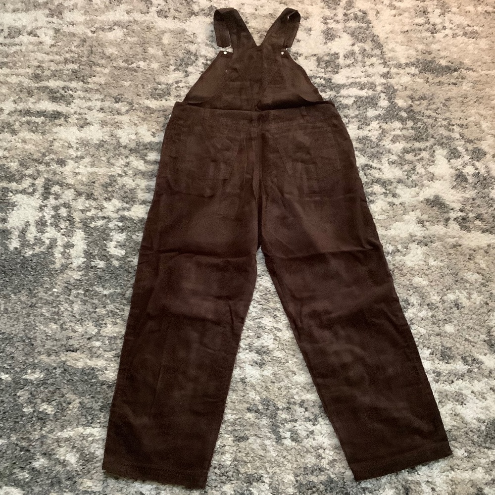 Ladies overalls NWT brown Corduroy, silver color hardware, petite and plus sizes - Picture 6 of 12